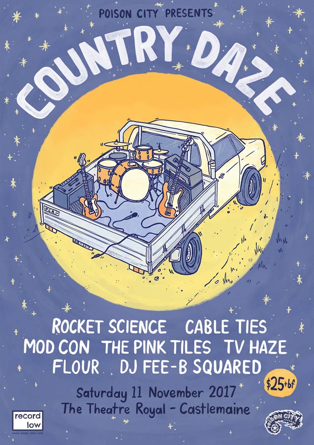 Country Daze with Rocket Science, Cable Ties, Mod Con, The Pink Tiles, TV Haze, Four, DJ Fee B Squared